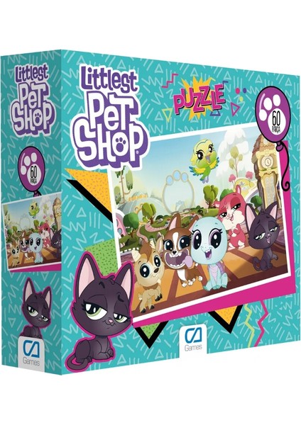 Littlest Pet Shop Lisanslı 60 Parça 34X24CM Çocuk Puzzle Yapboz Serisi