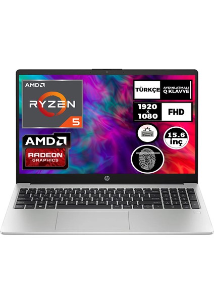 Hp 255 G10 Amd Ryzen 5 7530U 32GB 512GB 15.6" Fhd Freedos Taşınabilir Bilgisayar 8A547EA 2