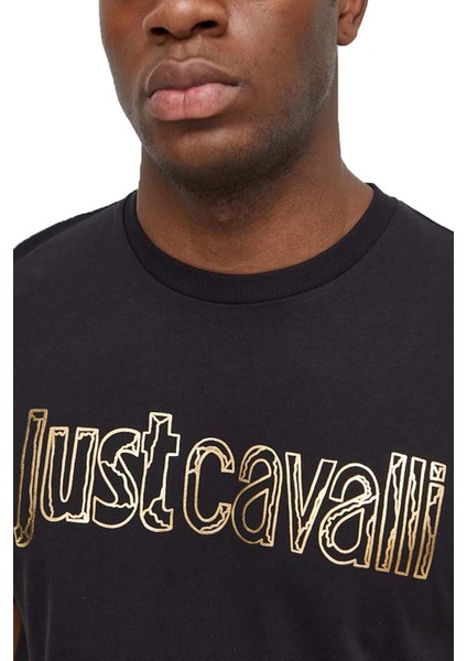 76PM601 R Just Cavalli Gold Erkek T-Shirt - 76OAHG15