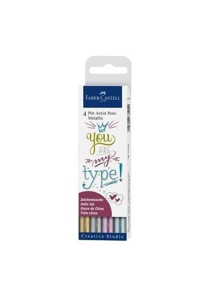 Faber Castell Pitt Artist Pen India 4 Lü Cüzdan