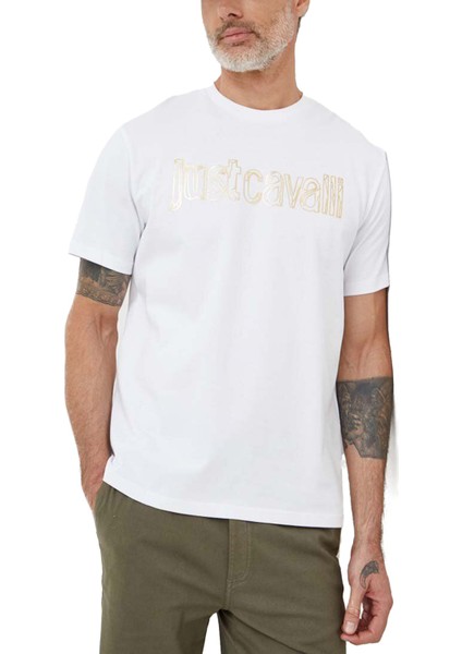 76PM601 R Just Cavalli Gold Erkek T-Shirt - 76OAHG15