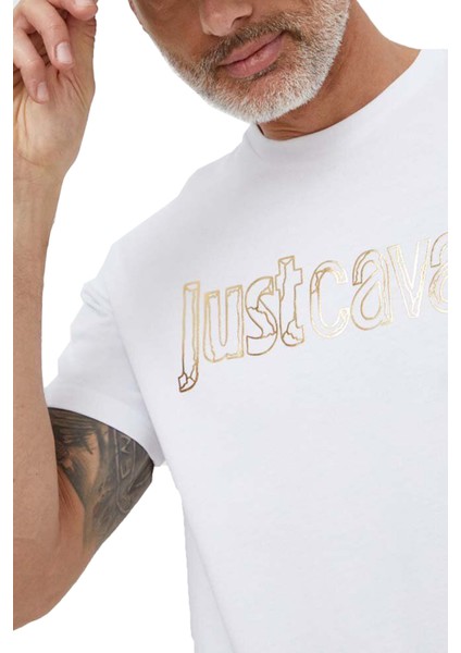 76PM601 R Just Cavalli Gold Erkek T-Shirt - 76OAHG15