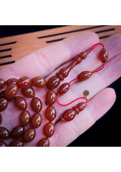 8X12 mm Kahverengi Fatih Erbabacan Usta Işçilikli Zar Kehribar Tesbih fırsatları