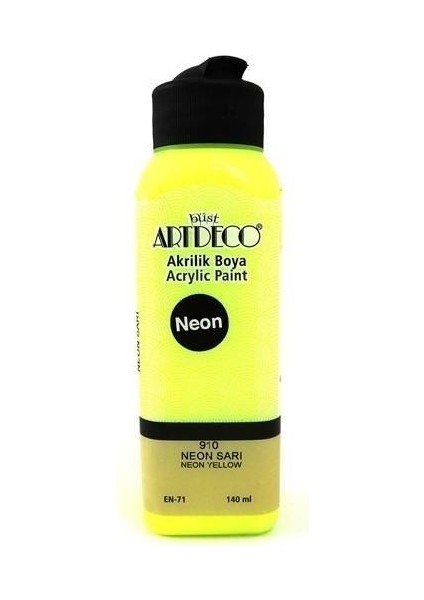 Neon Akrilik Boya 140ML Neon Sarı 910