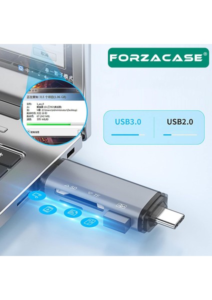 USB 3.0 Type C Micro USB Kart Okuyucu 3in1 USB Otg Sd/tf - FC441 fırsatları