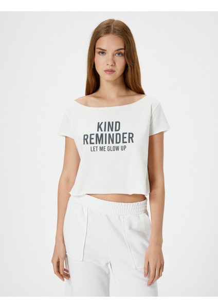 Yuvarlak Yaka Baskılı Tişört Kısa Kollu Pamuklu modelleri