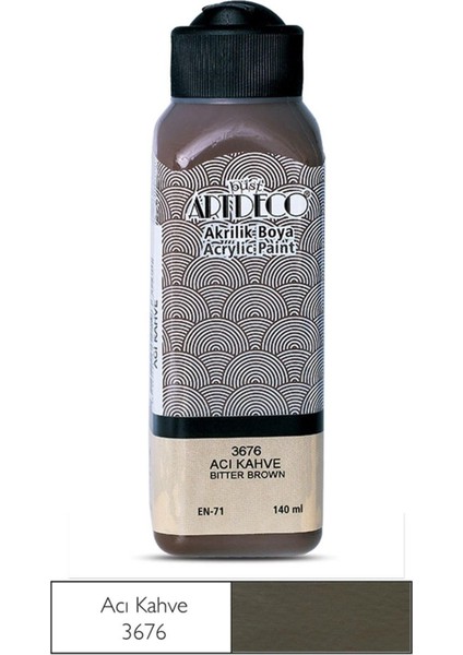 Akrilik Boya 140 ml Acı Kahve 3676