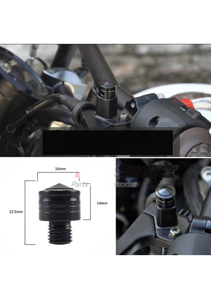 Cfmoto NK250 Ayna Deliği Boşluk Kapatıcı Vida Seti Siyah Renk