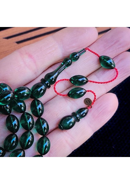 8X12 mm Petrol Yeşili Fatih Erbabacan Usta Işçilikli Zar Kehribar Tesbih fırsatları