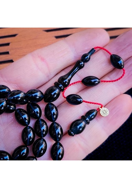 8X12 mm Lacivert Fatih Erbabacan Usta Işçilikli Zar Kehribar Tesbih fırsatları