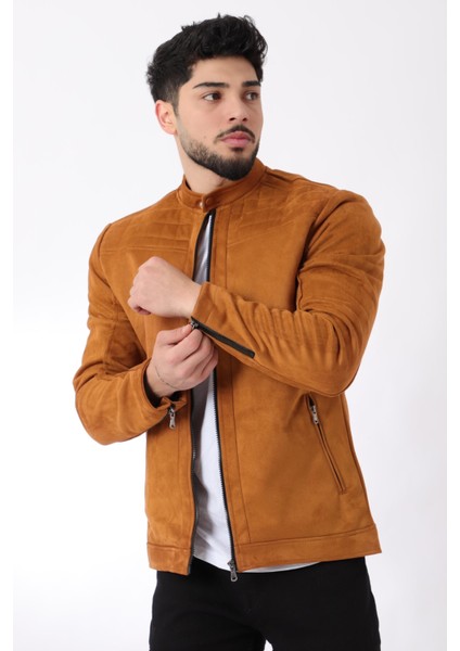 Kol Detay Hakim Yaka Süet Mevsimlik Mont Bl 1710-60286