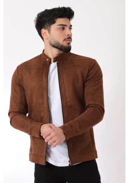 Kol Detay Hakim Yaka Süet Mevsimlik Mont Bl 1710-60286