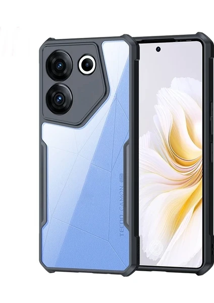 Tecno Camon 20 Pro 5g Kılıf Roll Arkası Şeffaf Mika