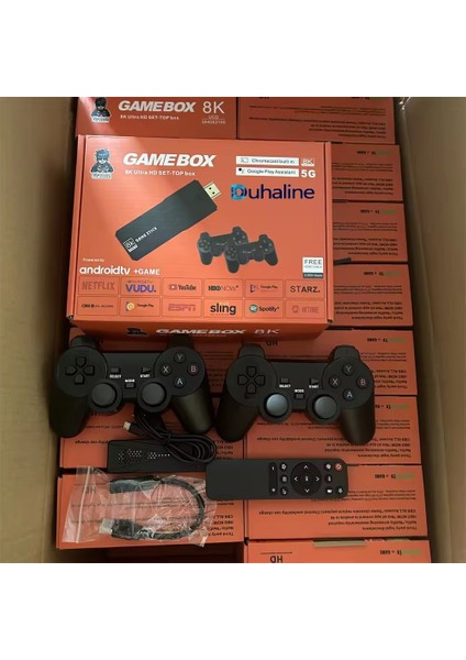 Yeni Versiyon 8k Ultra Hd Game Box+Android Tv 36500 Oyunlu 5g 64 GB Tv Game Stick Oyun Konsolu+2 Kol indirimleri