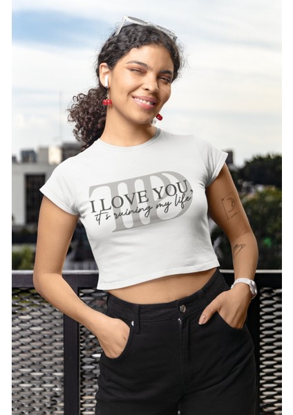 I Love You Ttpd Yazılı Crop Top, Kadın Taylor Swift The Tortured Poets Deparment Baskılı Crop Bluz fiyatları