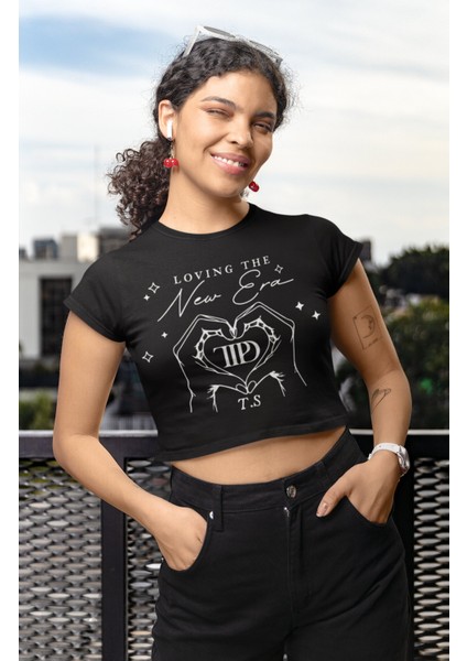 Loving The New Era Ttpd Yazılı Crop Top, Kadın Taylor Swift 2024 Yeni Albüm Baskılı Crop Bluz