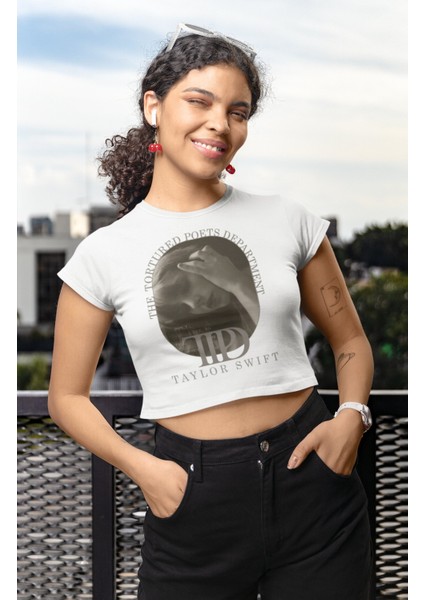 Taylor Swift Fotograflı Ttpd Baskılı Crop Top,kadın The Tortured Poets Department Baskılı Crop Bluz