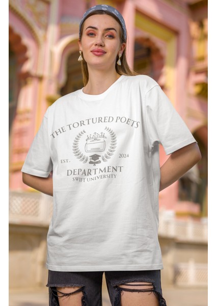 Unisex Swift University Baskılı T-Shirt, Taylor Swift The Tortured Poets Department Baskılı Tişört