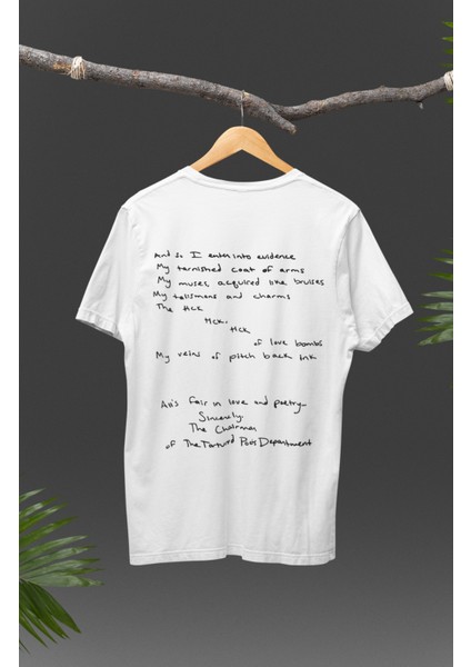 Unisex Ttpd Şarkı Sözü Sırt Baskılı T-Shirt, Taylor Swift 2024 Yeni Albüm Baskılı Tişört modelleri