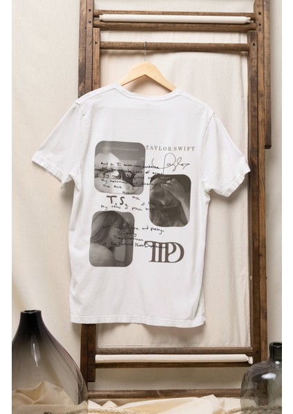 Taylor Swift Ttpd Resimli Sırt Baskılı Tişört, Erkek-Kadın 2024 Albüm Taylor Swift Baskılı T-Shirt