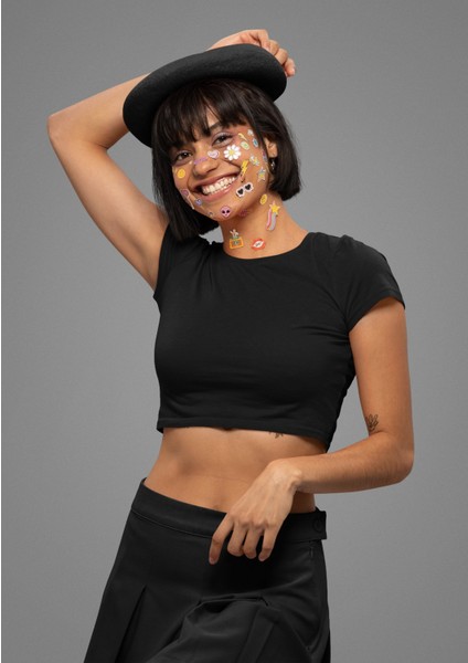 Basic Crop Top, Kadın Düz Baskısız Crop Bluz fiyatları