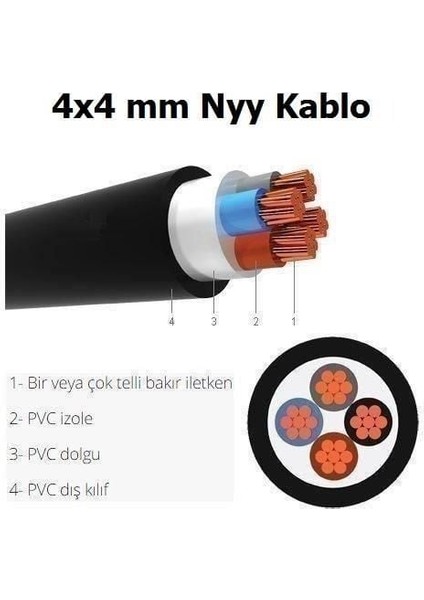 Nyy Kablo 4x4 Yeraltı Öznur - 10 Metre