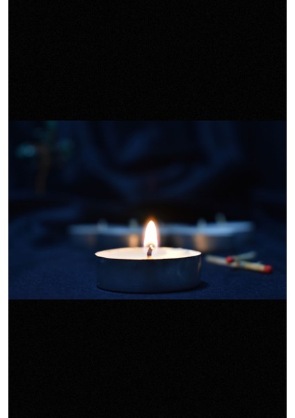 Küçük Standart Tealight Mum 8'li Kokusuz Beyaz Renkli-%100 Doğal Soya Wax