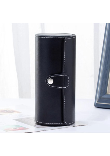 Taşınabilir Deri 3 Yuvalı Saat Çantası