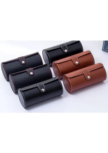 Taşınabilir Deri 3 Yuvalı Saat Çantası modelleri