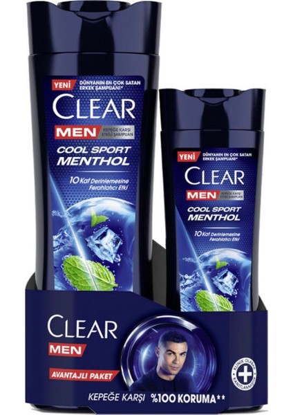 Men Kepeğe Karşı Etkili Cool Sport Menthol 350 ml Şampuan + 180 ml
