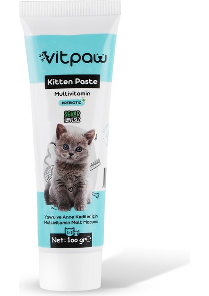 Kitten Paste 100 Gr.(Yavru & Anne Kedi Direnç Sistemi Destekleyici Multivitamin Macun)