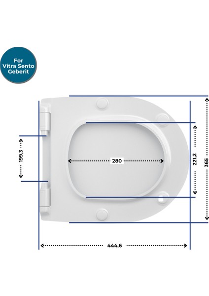 Santo Premium Softlose - Vitra Sento / Geberit Icon Uyumlu