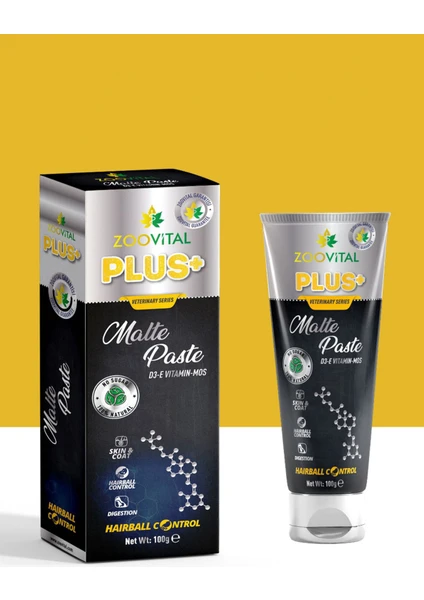 Plus Malte Paste Tüy Yumağı Desteği 100 gr D3 - E Vitamini Prebiyotik Desteği