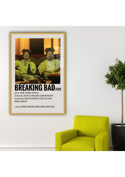 Metal Çerçeveli Temperli Cam Tablo Film Afişi Breaking Bad 2008