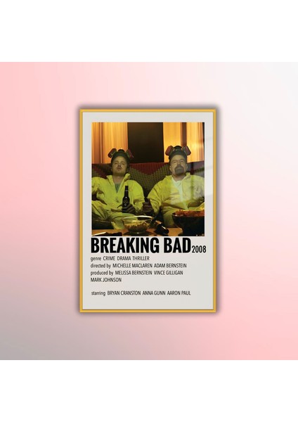 Metal Çerçeveli Temperli Cam Tablo Film Afişi Breaking Bad 2008 fiyatları