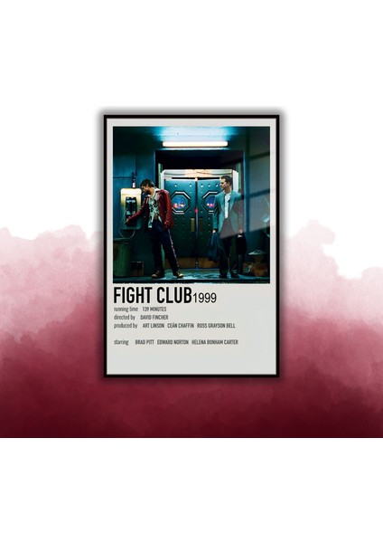 Metal Çerçeveli Temperli Cam Tablo Film Afişi Fight Club 1999 fiyatları