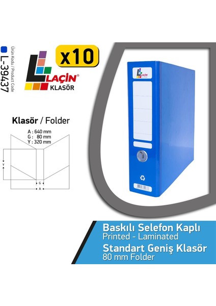 Klasör Selefonlu Geniş 10 Adet