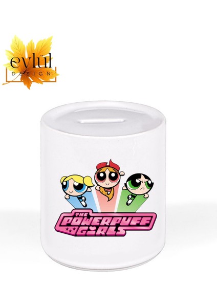 Powerpuff Girls Özel Tasarım Baskılı Seramik Kumbara Açılabilir Kumbara