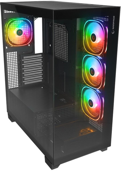 Hydra V1 Black Type-C+Usb3.0+Usb2.0 4*argb Fan+Hub E-Atx Exclusive Gaming Kasa