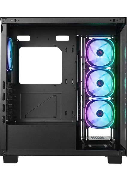 Hydra V1 Black Type-C+Usb3.0+Usb2.0 4*argb Fan+Hub E-Atx Exclusive Gaming Kasa