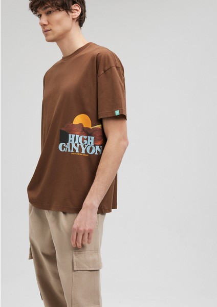 Baskılı Kahverengi TIŞÖRT0612092-70241