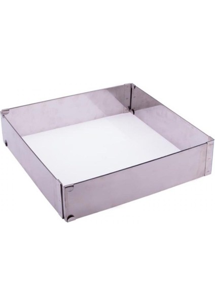 Ayarlı Kare Pasta Kalıbı Paslanmaz 8cm