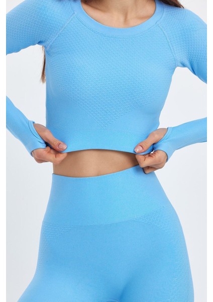 Şmart Kadın Seamless Tayt Crop Takım