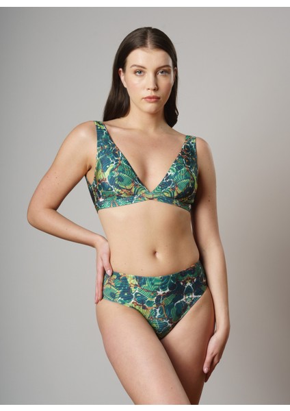 Yeşil Kadın Bikini Takım LRN24YKB1844