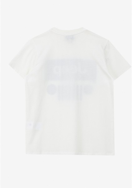 Ekru Erkek Çocuk Bisiklet Yaka Relaxed Baskılı T-Shirt J4SB-TSH8 fiyatları