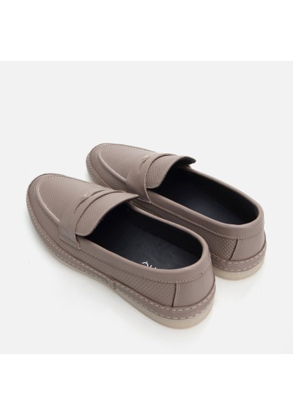 02AYH281390A450 HAKIKI Deri Vizon Erkek Loafer