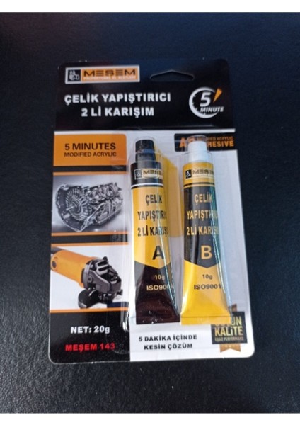 Çelik Yapıştırıcı 2 Li Karışım 5 Dk Içinde 20 gr 1 Paket