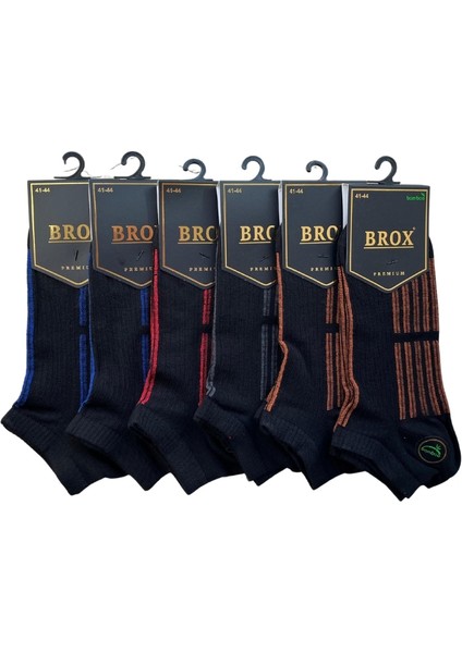 6'lı Brox Premium Erkek Bambu Patik Çorap