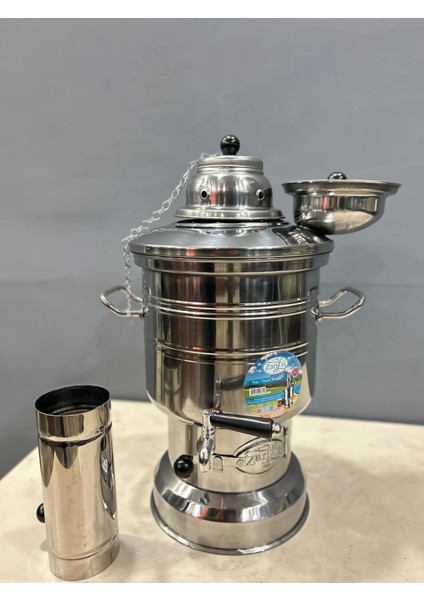 3,5 Litre Zarif Kömürlü Semaver