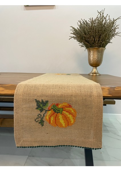 - El Nakışlı Dekoratif Runner - Pumpkin